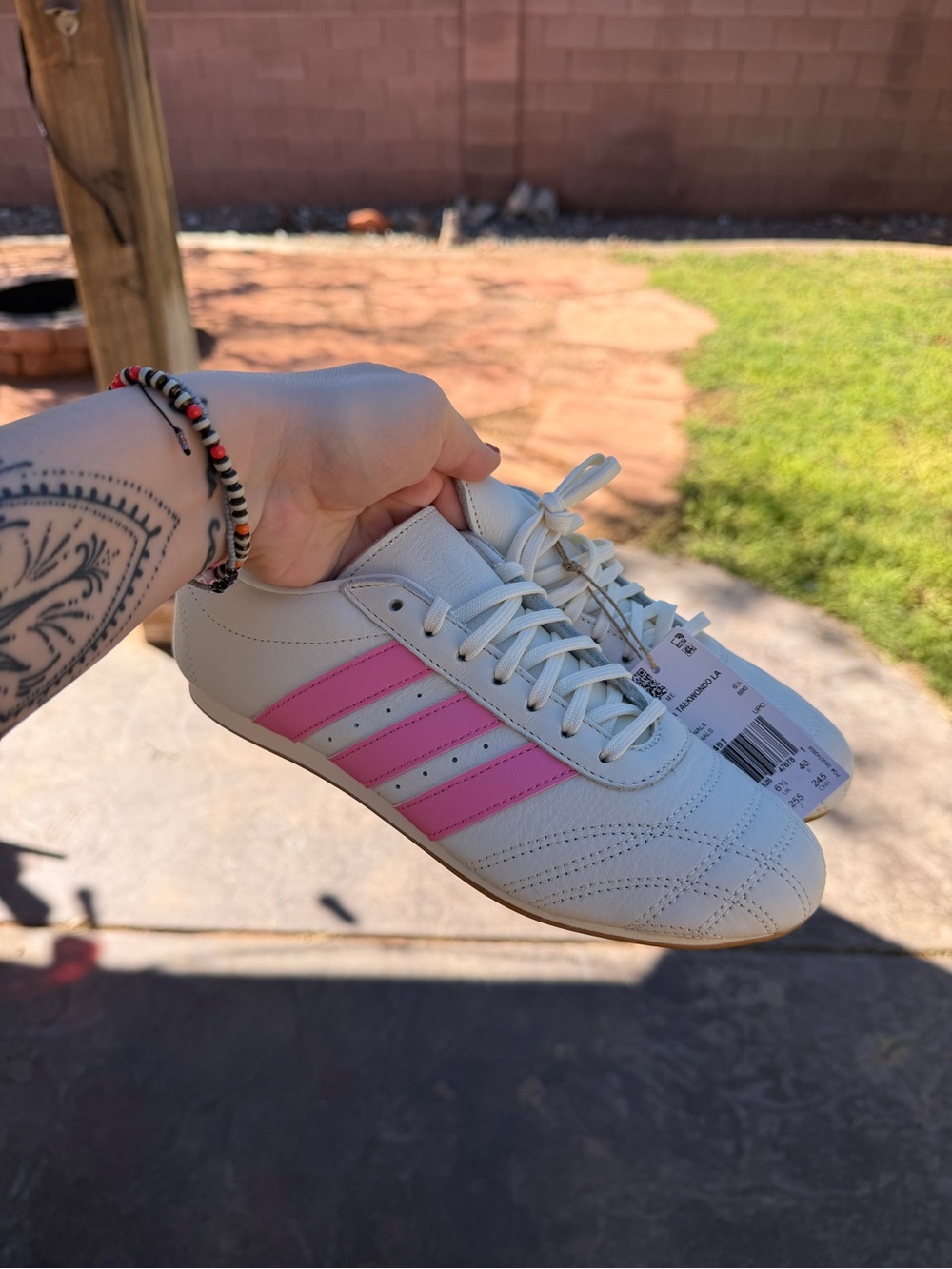 Adidas white and pink lace up Tokyo’s